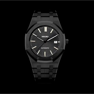 WDM SEIKO MOD ROYAL OAK CLASSIC BLACK - Wristwatch