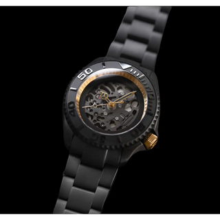 Wdm Seiko Mod Black Master Gold - Wristwatch