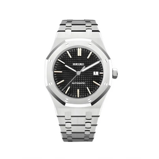 WDM SEIKO MOD ROYAL OAK CLASSIC BLACK - Wristwatch