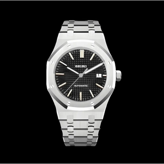 WDM SEIKO MOD ROYAL OAK CLASSIC BLACK - Wristwatch