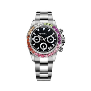 WDM SEIKO MOD SILVER RAINBOW DAYTONA - Wristwatch