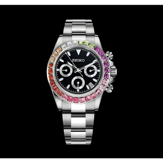 WDM SEIKO MOD SILVER RAINBOW DAYTONA - Wristwatch