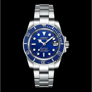 WDM SEIKO MOD SUBMARINER BLUE - Wristwatch