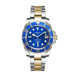 WDM SEIKO MOD SUBMARINER TWO TONE BLUE - Wristwatch