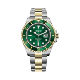 WDM SEIKO MOD SUBMARINER TWO TONE GREEN - Wristwatch