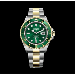 WDM SEIKO MOD SUBMARINER TWO TONE GREEN - Wristwatch